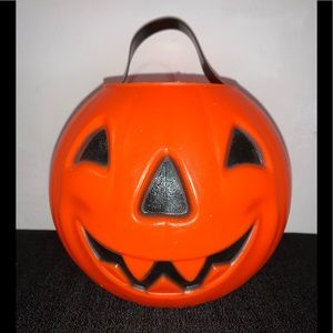 Vintage 1980 Carolina Enterprises Blow Mold Jack O Lantern Pumpkin 7”